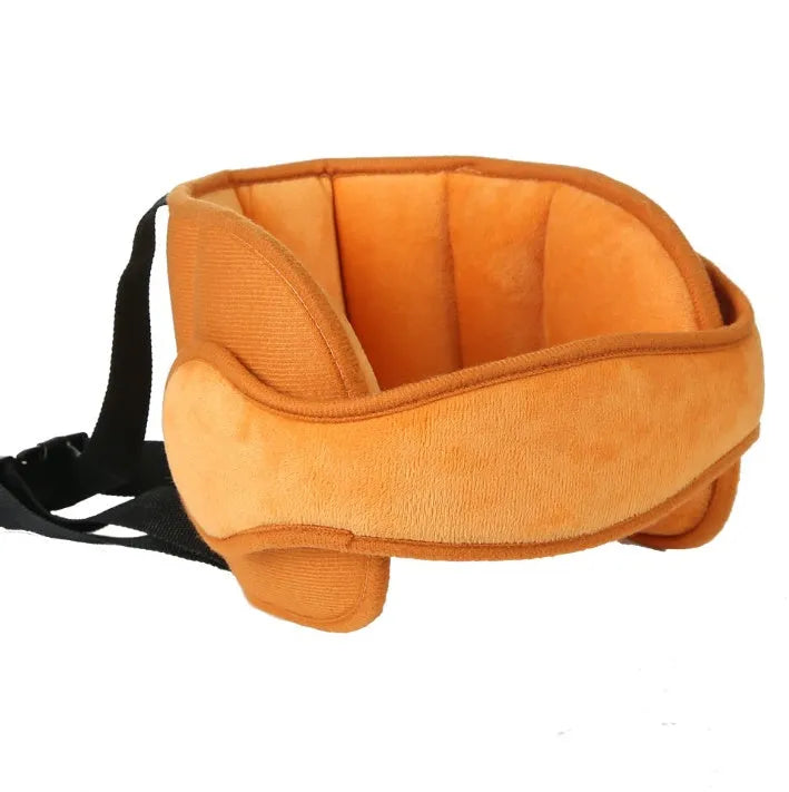 Child car seat head support sleep auxiliary belt in polyester with hook and loop neck fastening and 55 x 44 cm rear waistband