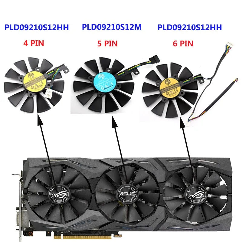 Power Logic PLD09210S12M PLD09210S12HH 87mm 12V 0.40A 4-pin graphics card cooling fan