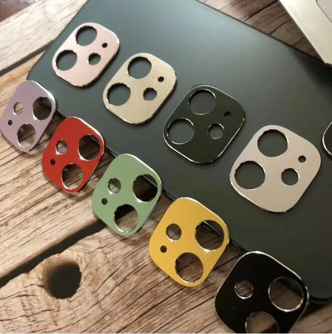 Metal camera lens protection ring for Apple iPhone 11 and iPhone 11 Pro in multiple colours.