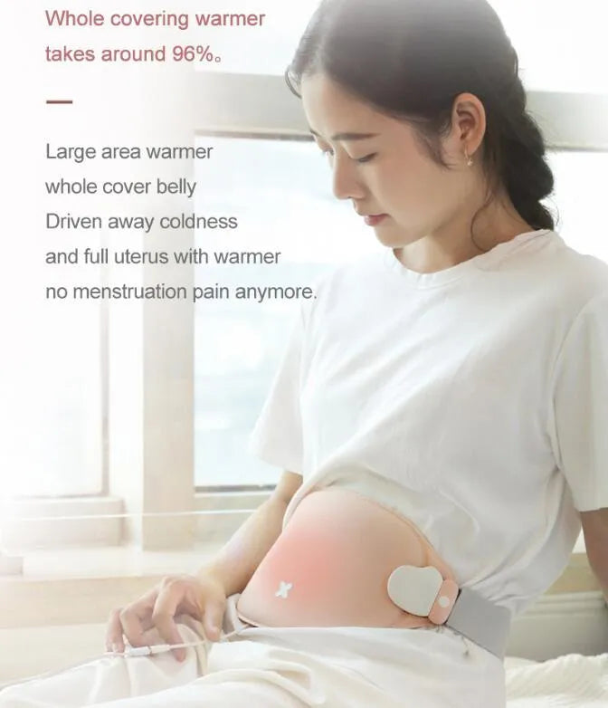 Rechargeable menstrual pain patch massage belt with three heat settings and slim design