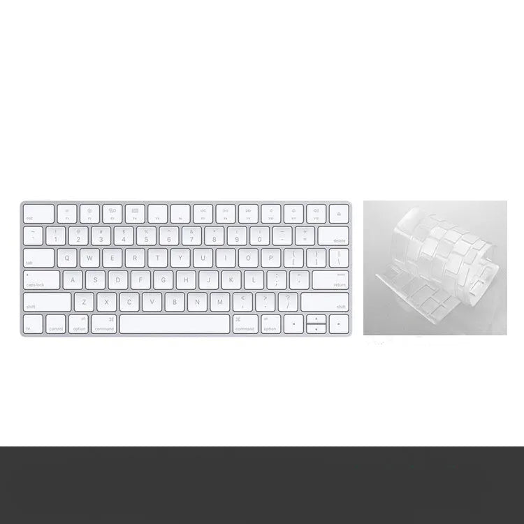 White Apple Bluetooth wireless keyboard with ultra-thin metal case