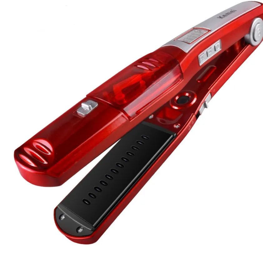 Hair straightener with steam hydration, tourmaline ceramic plates, 31mm diameter, ten temperature settings