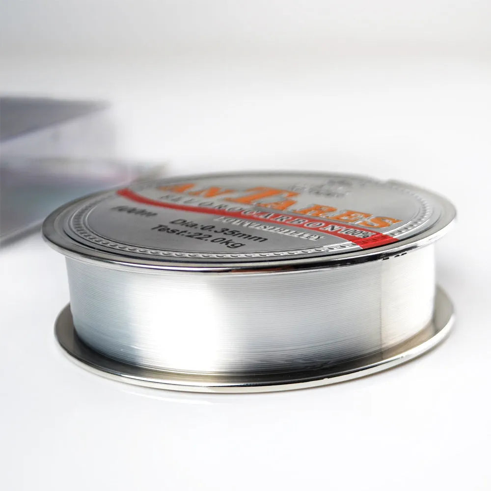 Fluorocarbon coated carbon fibre fishing line 100m spool with seven diameter options