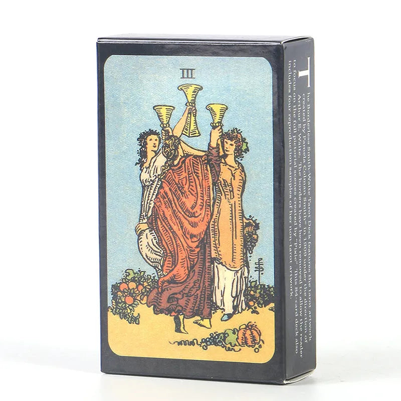 Borderless Waite Tarot card deck 78 cards in compact box coated paper