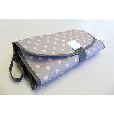 Portable diaper changing pad clutch, 70 x 50cm Oxford cloth mat with toy ring and waterproof surface