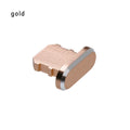 Aluminium alloy iPhone charging port dust plug in various colours including gold, silver, blue, and rose gold.