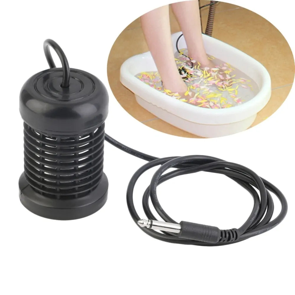 Black electrolytic ion head with stainless steel electrode and ABS housing for foot bath detox machine, 15W