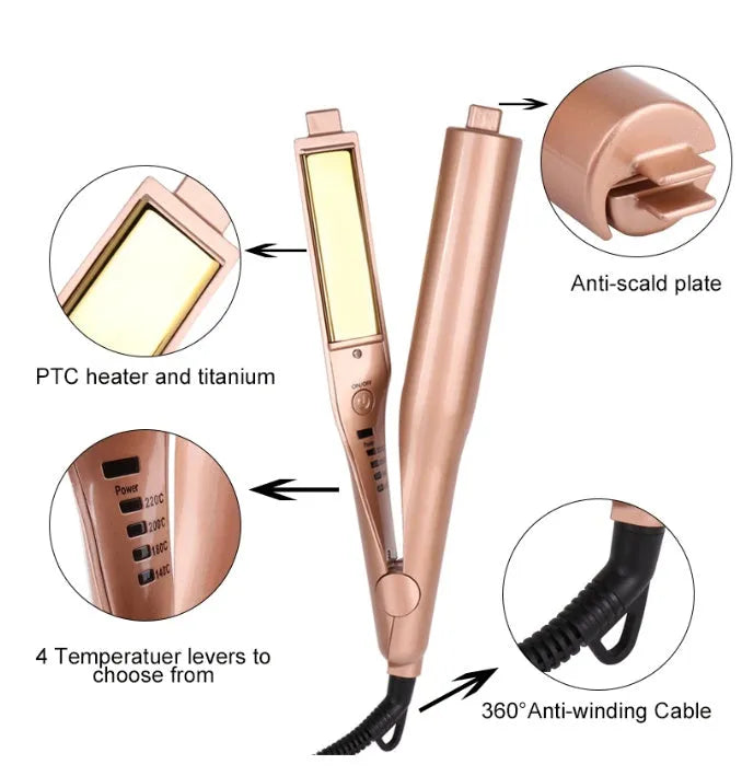 2 in 1 Mestar Iron Pro automatic rotating roller hair curler with ceramic heating pipe and 360-degree wire