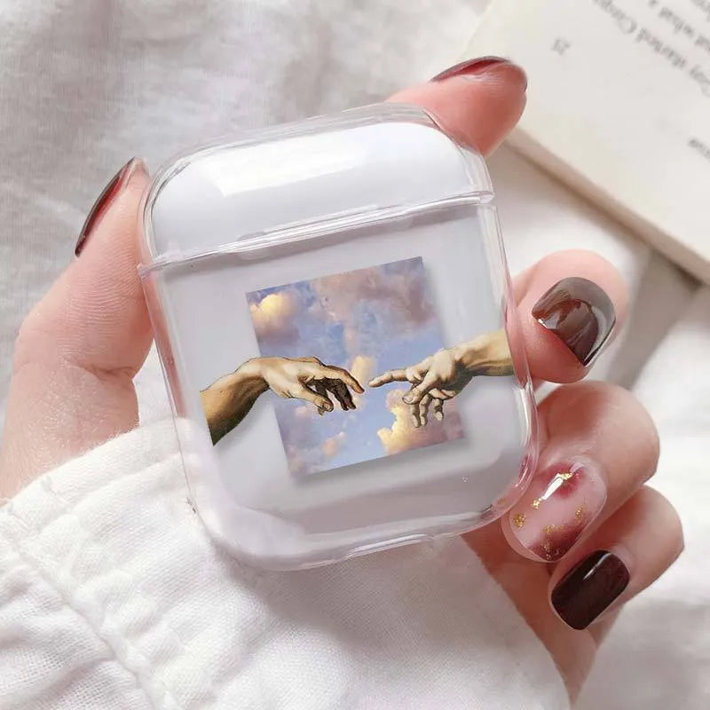 Transparent plastic protective cover for Apple AirPods and AirPods Pro charging cases