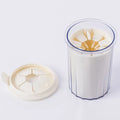 Portable pet foot washer cup in white with soft silicone bristles, 95 x 120mm, for small dog paw cleaning