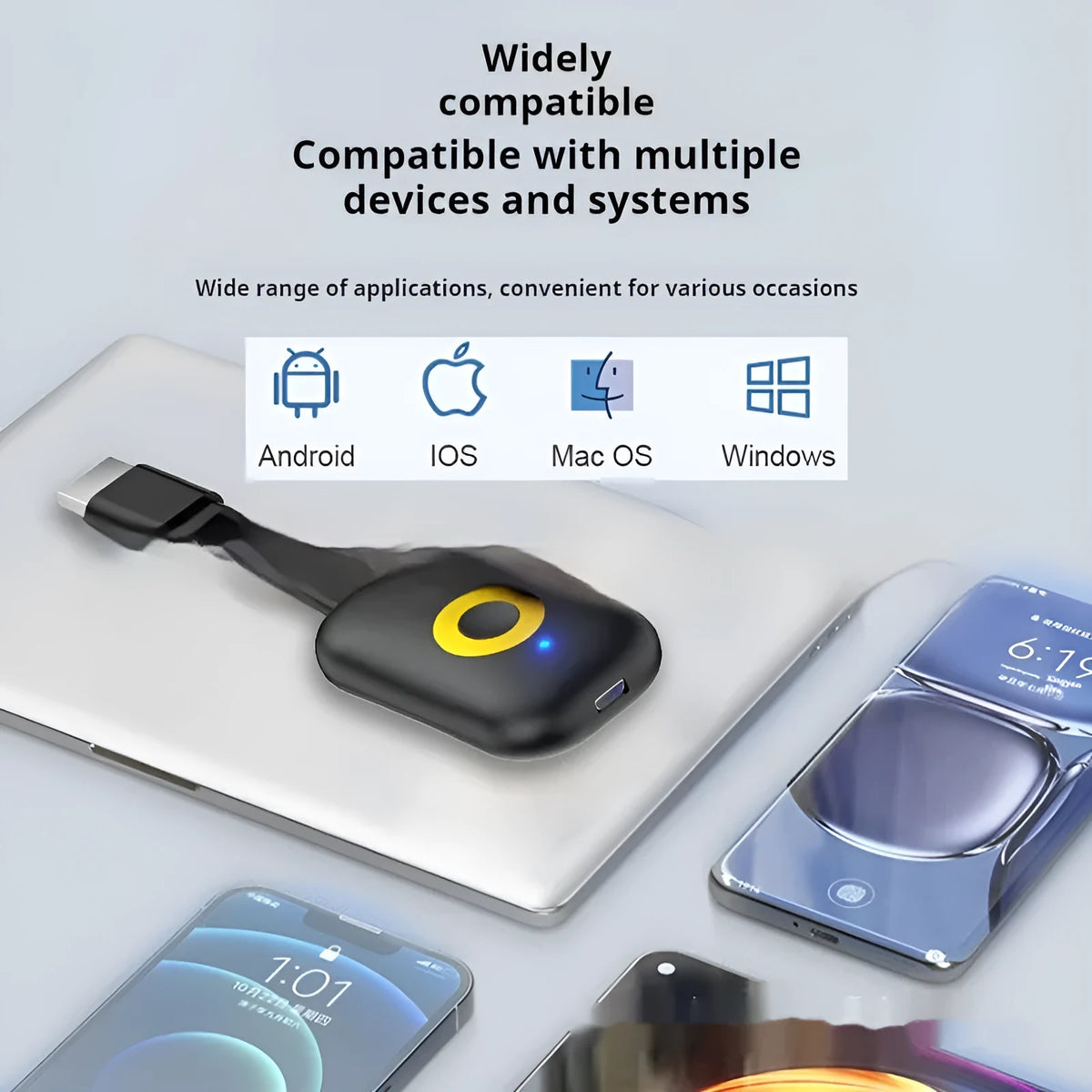 G5100 4K 5G wireless projector with antenna for mobile phone and tablet screen projection