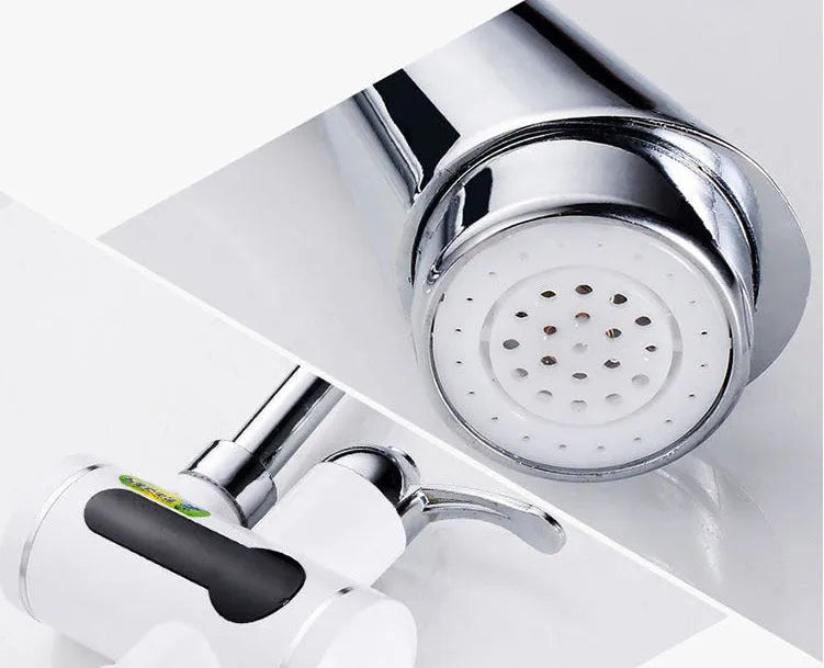 Electric kitchen water heater faucet in Classic colour with rotatable single handle single hole design