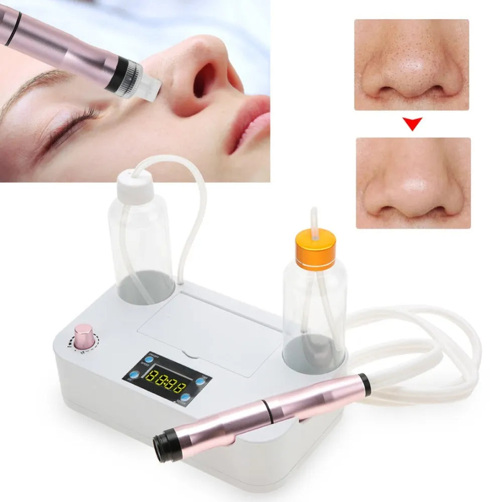 Portable oxygen spray hydro jet facial machine with small bubble vacuum, 26 x 23.5 x 6.4 cm, black, for blackhead removal