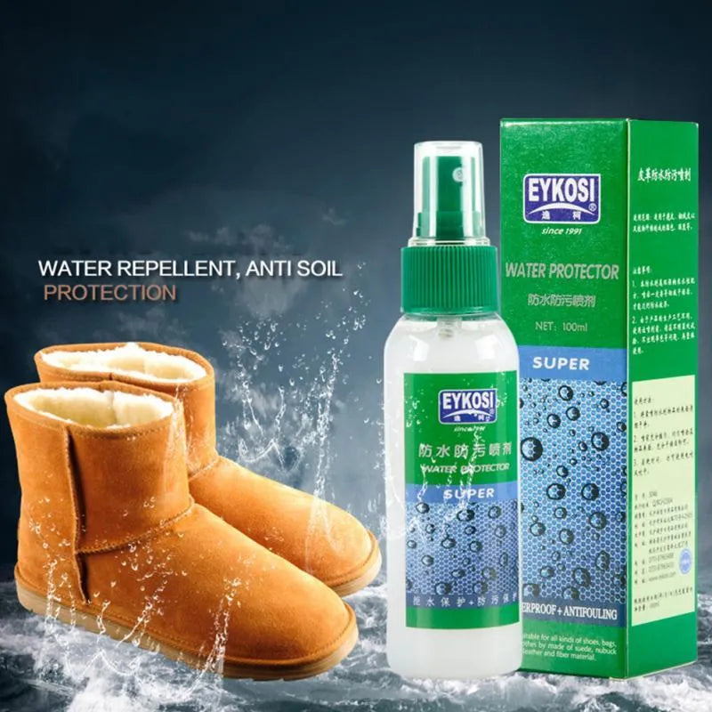 Blue waterproof spray shoe cleaner for leather suede nubuck and fibre shoes bags and clothing