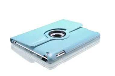 PU leather iPad case with clam shell design showing magnetic sleep function compatibility with multiple iPad models