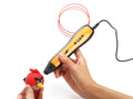3D printing pen for children in blue, orange, purple or white with LCD screen and ceramic 0.7mm nozzle