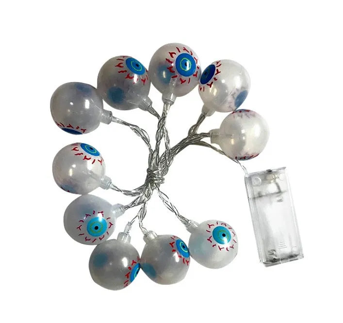 Halloween LED string lights with pumpkin, ghost, bat and spider models in four colour options
