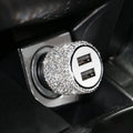 Diamond pattern car charger plug for cigarette lighter socket in selected colour.