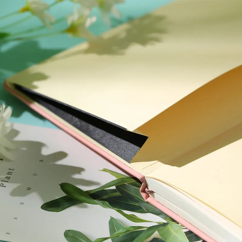 A5 tactile PU hardcover notebook with 96 sheets of 100gsm white paper and sewn adhesive binding, shown in available cover colours.