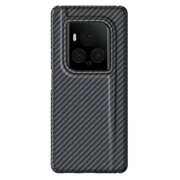 Rongaramid Fiber Protective Sleeve genuine leather phone case for Glory Magic6 Zhizhen Edition, red colour, coarse grain texture