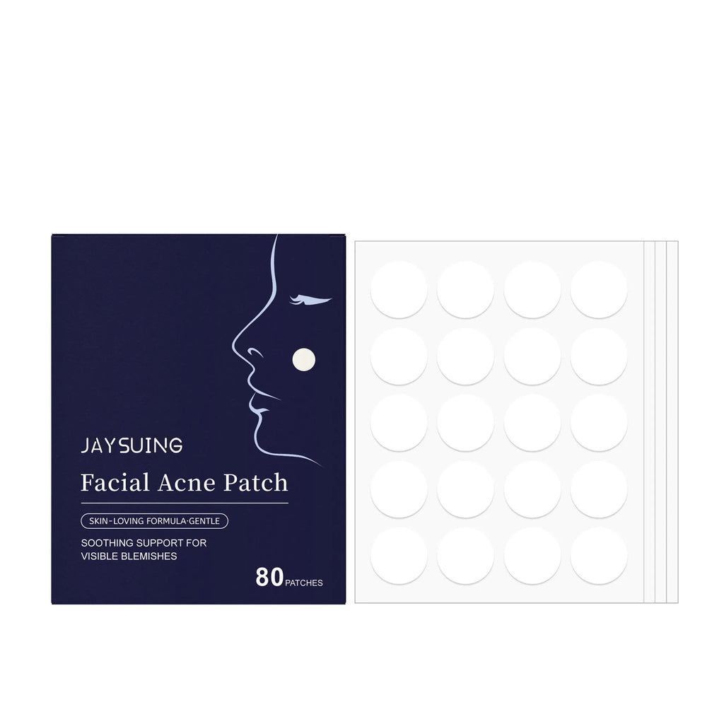 Pack of 80 gentle breathable facial acne patches for daily blemish care
