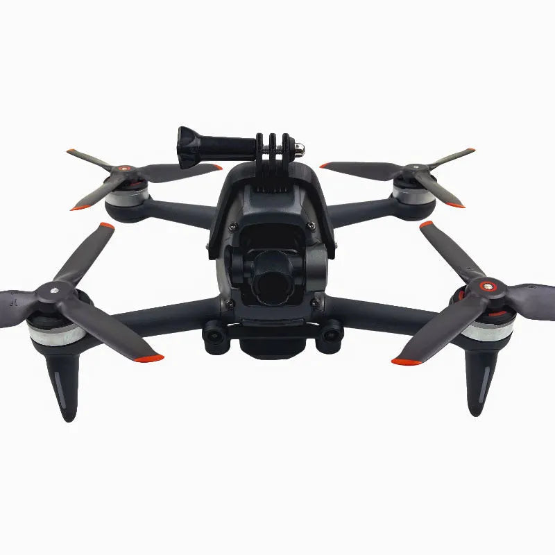 FPV action camera expansion bracket showing 3D-printed hard plastic construction with soft sponge contact surface