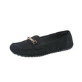 Women's flat casual shoes in artificial PU, shown in solid white, black, or khaki colours.