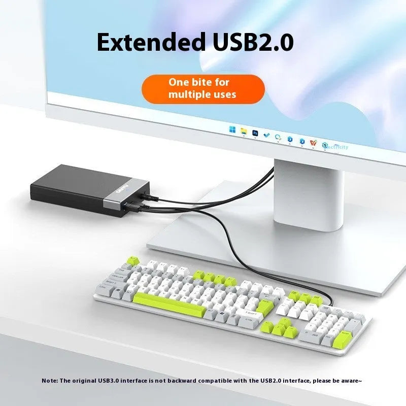 3.5 inch SATA to USB 3.0 hard disk enclosure with power supply and data cable