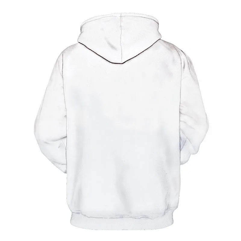 Men's cotton printed hoodie in pop style, hooded, casual fall winter top, colour as shown