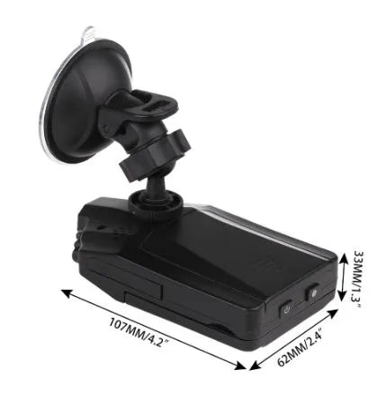 H198 HD car DVR with aircraft nose design and 2.4-inch screen