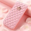 Crown Card Leather Case for Samsung Galaxy phone in flip style with card holder, black colour
