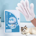 Disposable pet cleaning gloves with gentle formula for dogs and cats