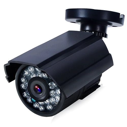 Black AHD HD waterproof security camera with a fixed lens on an ABS plastic housing.