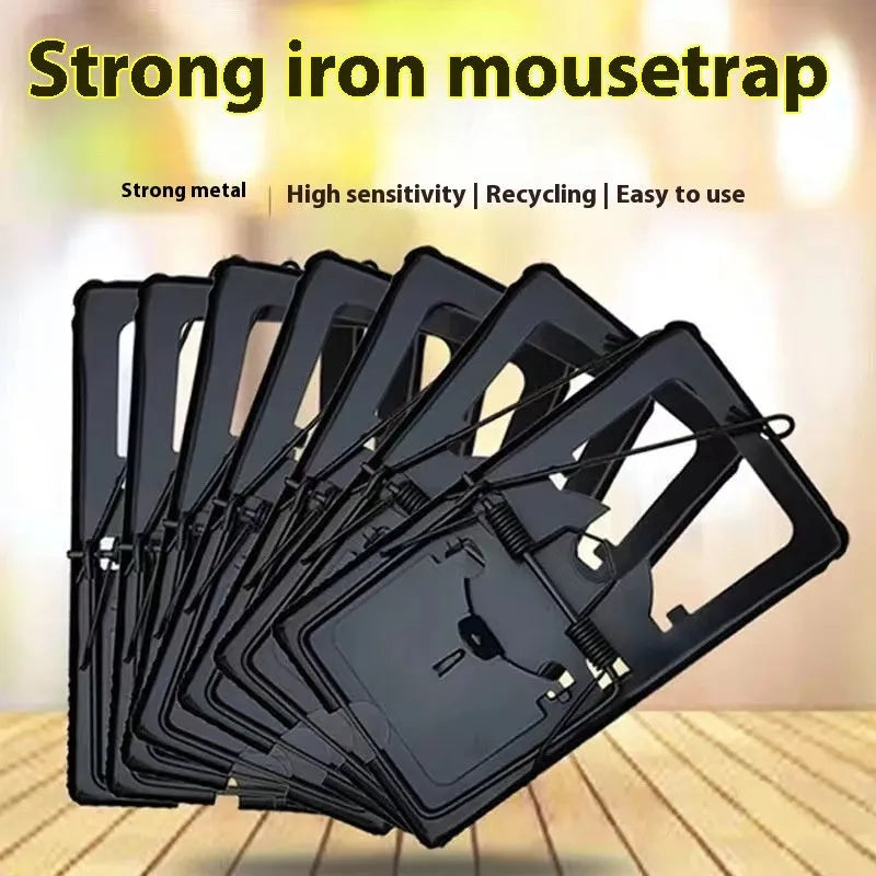 Automatic mouse trap cage for indoor rodent control in plastic construction