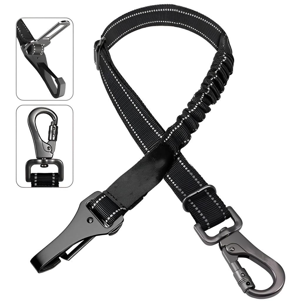 Pet multifunctional car reflective elastic seat belt nylon adjustable 54-90cm width 2.5cm