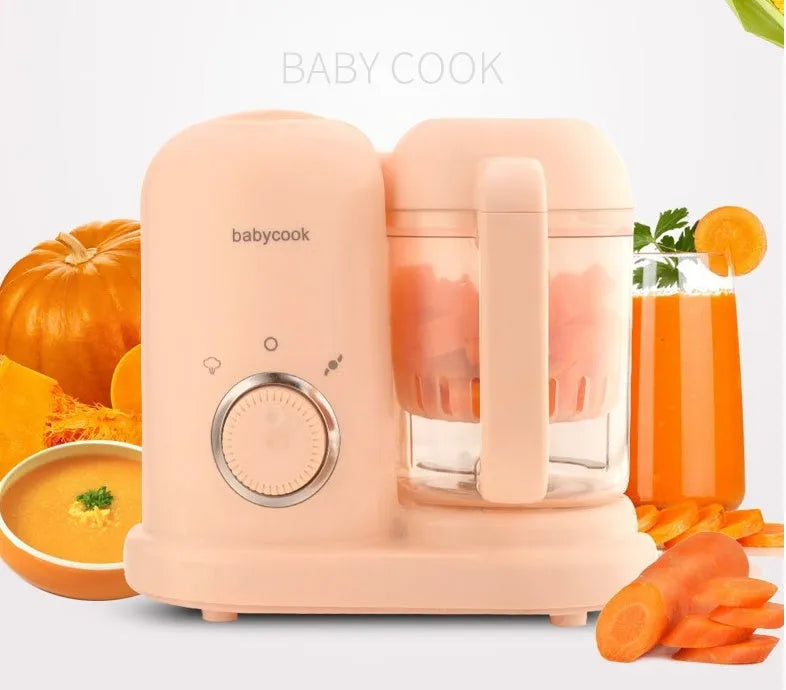 Baby food processor and steamer blender in green or pink with 10-litre capacity
