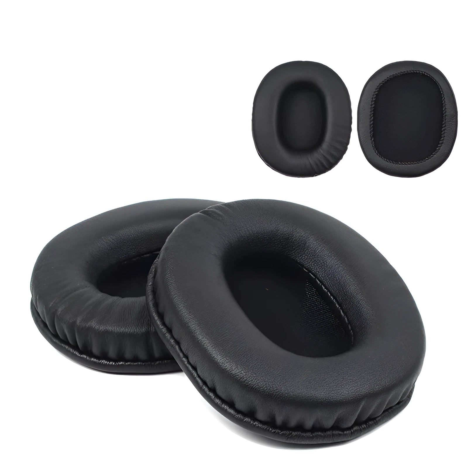 Black PU leather replacement ear pad covers for Sony MDR-1R headphones