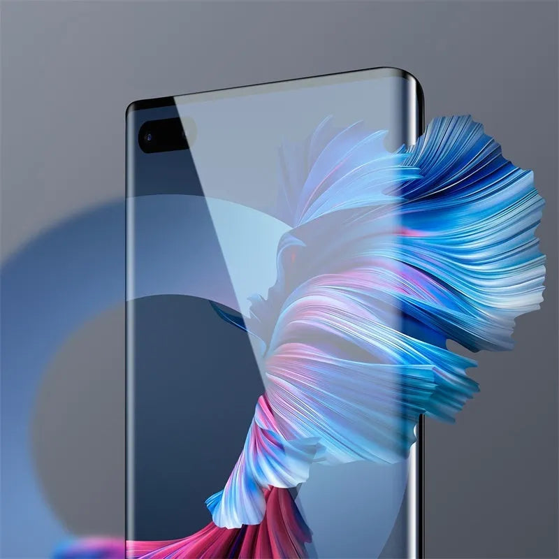 Baseus 0.25mm black full screen curved tempered glass film for Huawei Mate40 Pro with cleaning kit and tools