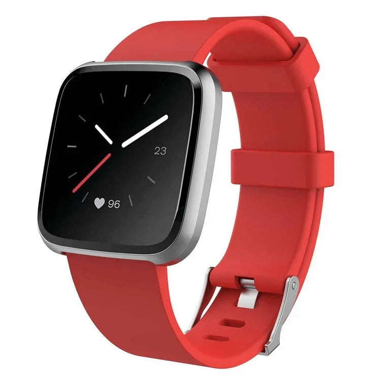 Fitbit Versa Lite replacement strap in TPE material showing multiple colour options.