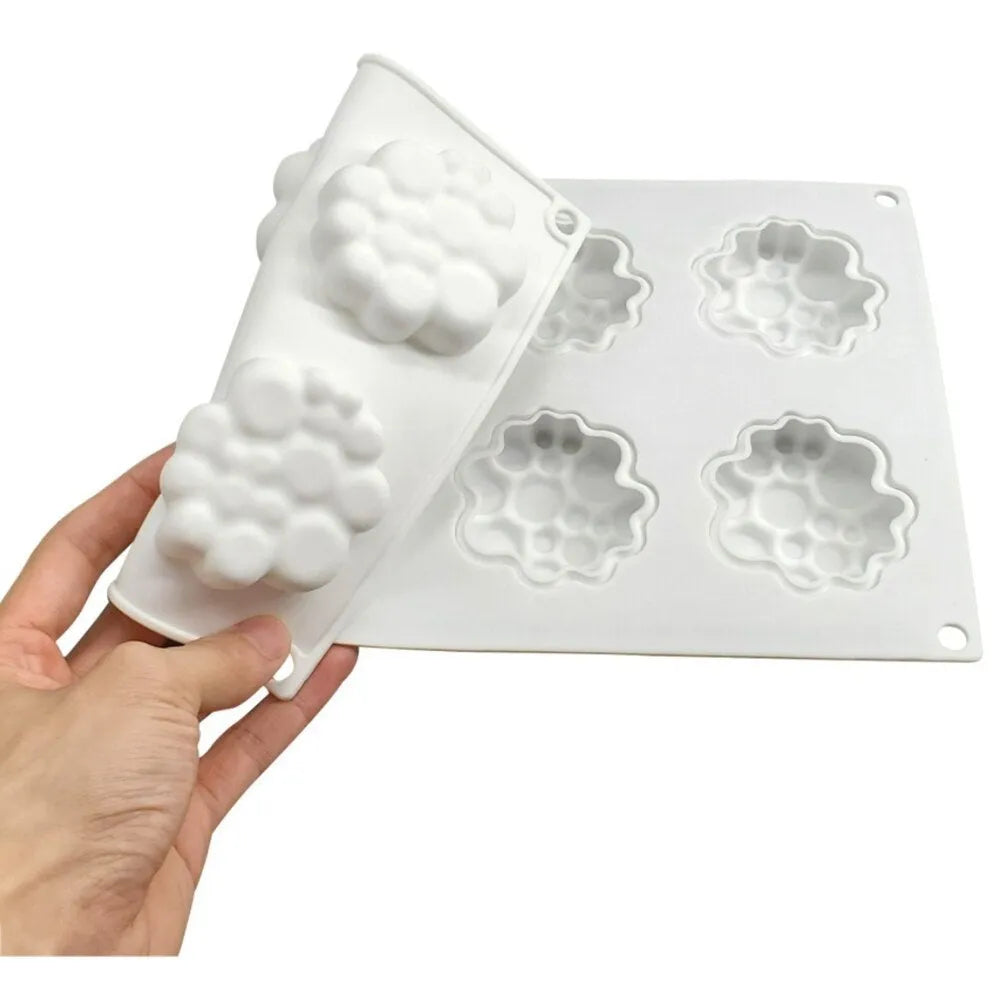Round cake silicone mold with 8 bubbles, lightweight 129g non-stick baking mould MCM-176