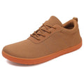 Men's wide fit walking shoes with Flyknit upper in black, green, camel, or white with rubber sole