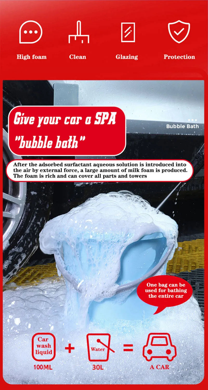 100ml bottle of super concentrated high foam car cleaning detergent