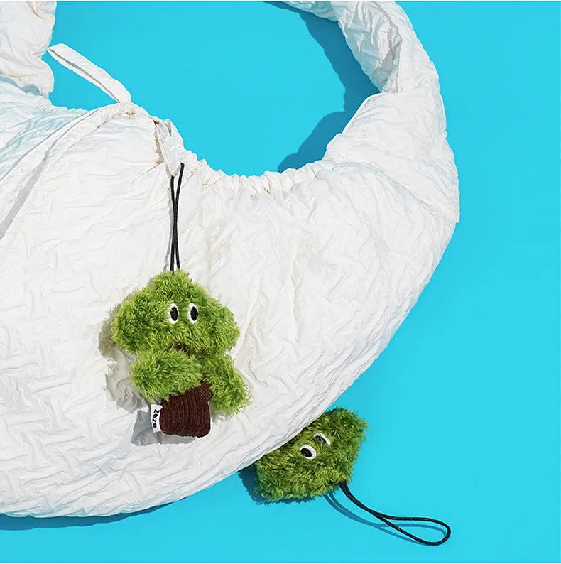 Pine tree shaped cat toy bag pendant with cat mint filling in three size options