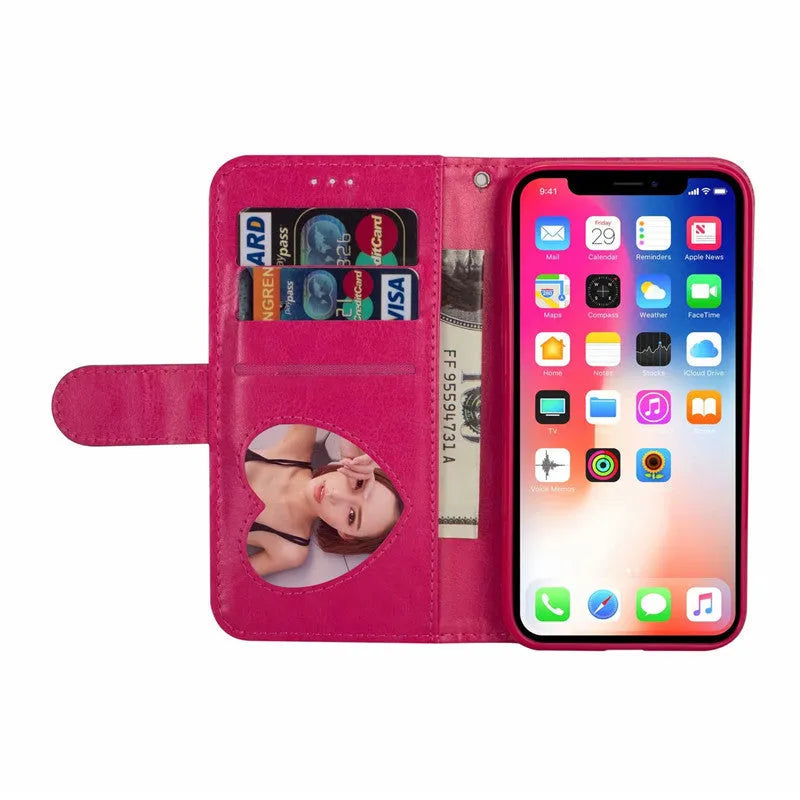 Zipper phone case with detachable wrist strap in multiple colour options for iPhone