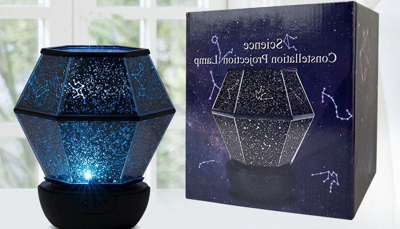 Children's rotating stars night light projecting dreamlike starlight with LED illumination