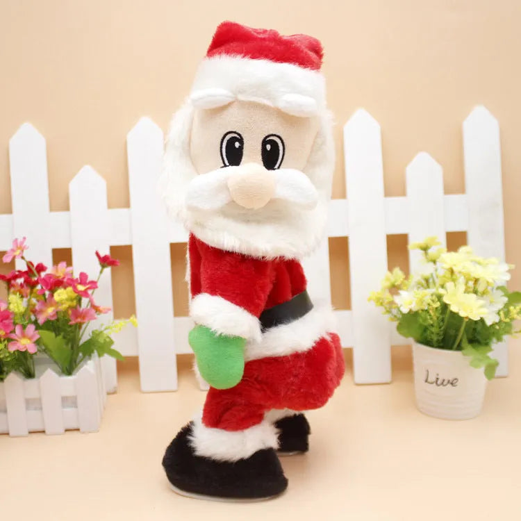 Electric hip-shaking Santa Claus ornament with music for Christmas decoration
