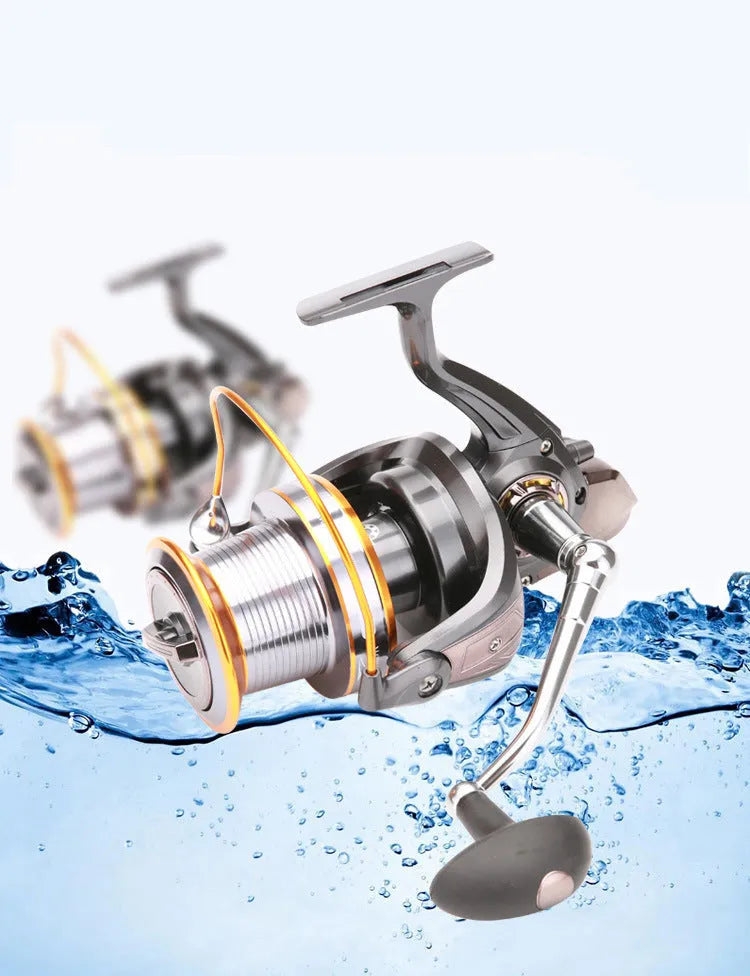 Orange 9000 series spinning reel with foldable handle and aluminium alloy body, 12+1 ball bearings