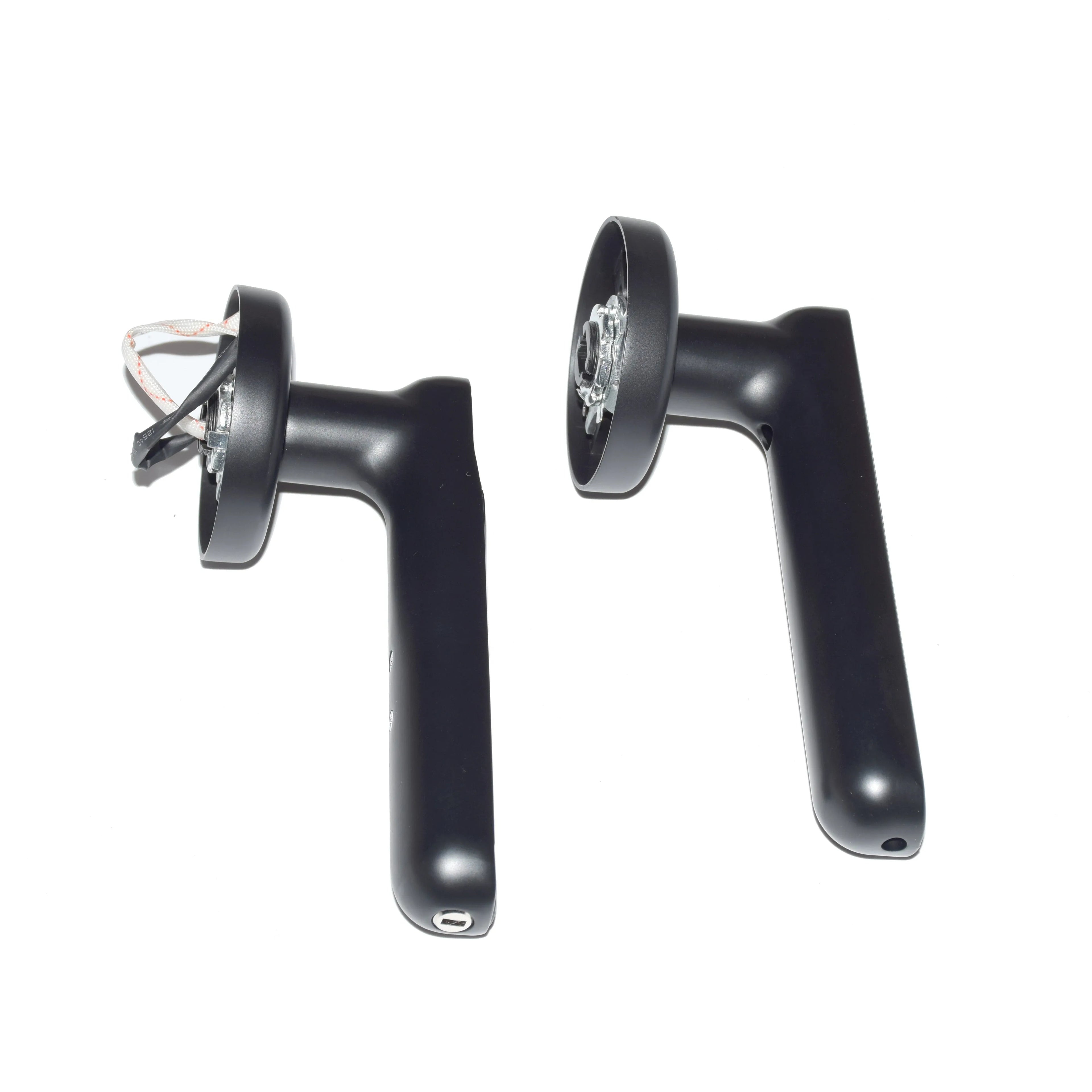 Black M4 smart fingerprint lock with zinc alloy body and semiconductor sensor on a white background