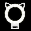 USB LED ring light selfie lamp for iPhone and Samsung smartphones, white colour, ABS construction