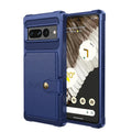 Google Pixel 7 card holder wallet case with magnetic closure in black, blue, cyan, purple, red, rose gold